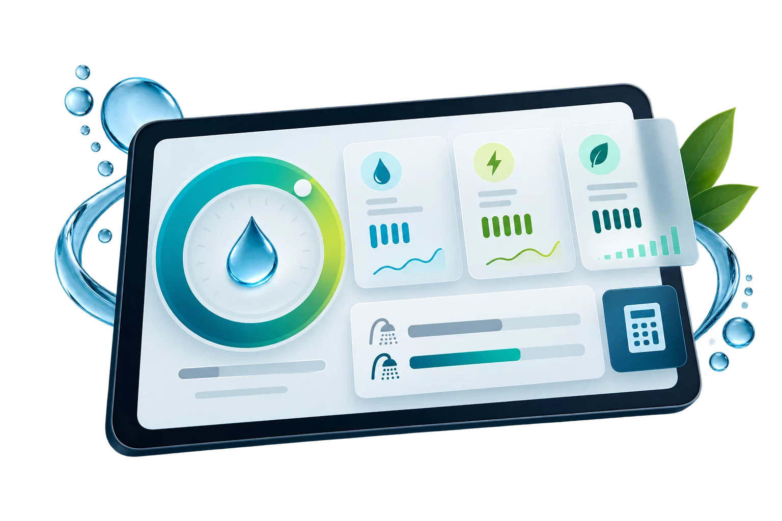 Aperçu du simulateur Cnergie pour estimer les économies d'eau et d'énergie