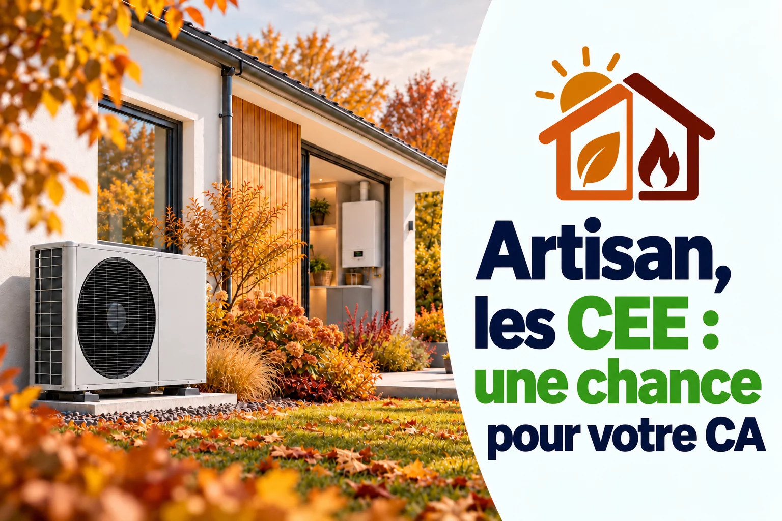 Pompe à chaleur devant une maison